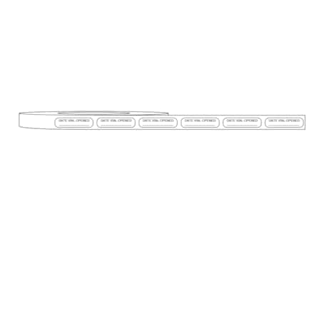 Nevs Label, Date Vial Opened 5/16" x 1-1/4" White w/ black L-1000